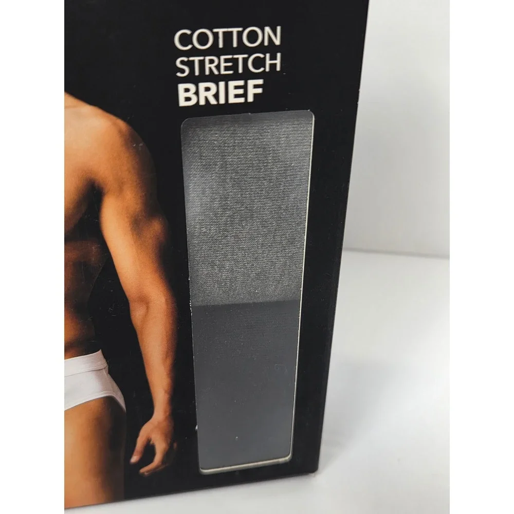 Murano 3 pack Cotton Stretch Brief Gray Size Large 36-38 Tagless Underwear